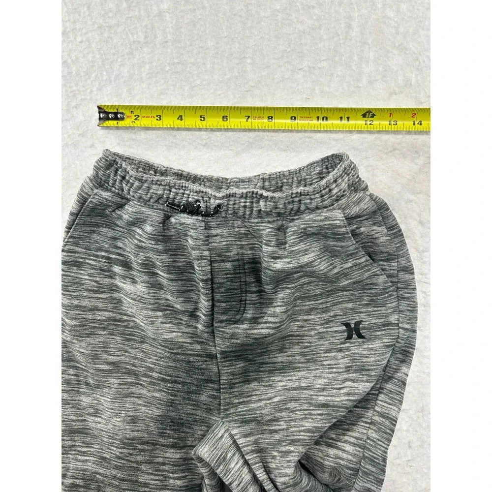 Hurley Boys Heather Gray Fleece Jogger Sweatpants Size Large L Space Dye